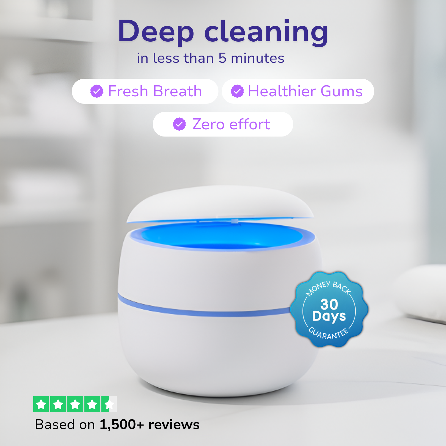 Odentrix™- Ultrasonic Retainer Cleaner with UV lights